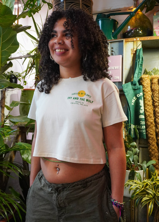 "Fuelled by Plants" Crop-Top